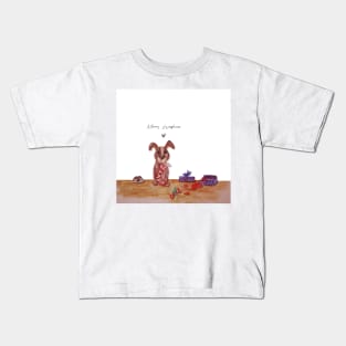 Merry Woofmas Illustration Kids T-Shirt